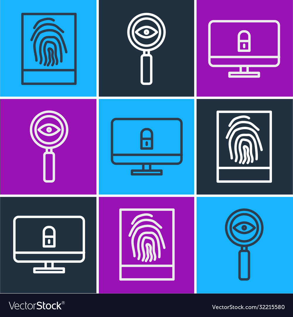 Set line fingerprint lock on computer monitor