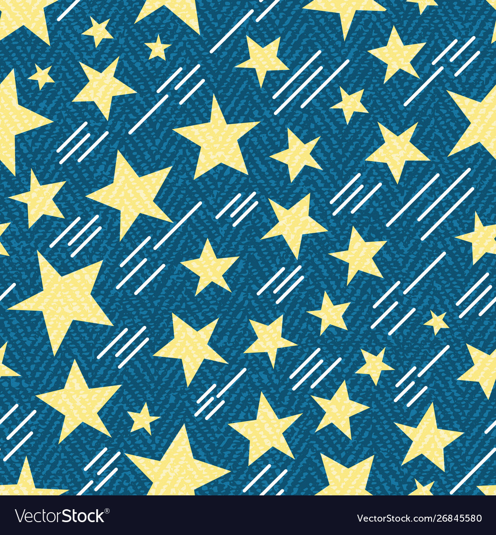 Shooting stars seamless pattern background