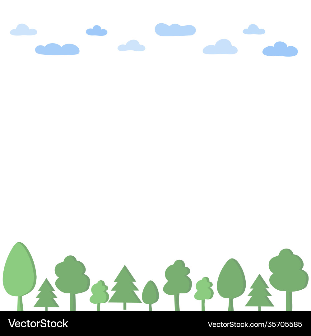 An isolated line trees Royalty Free Vector Image