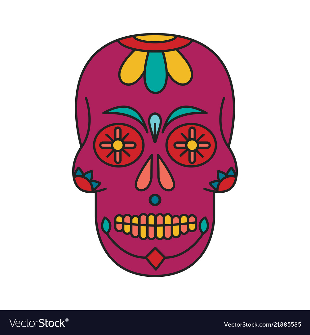 Calavera icon cartoon style