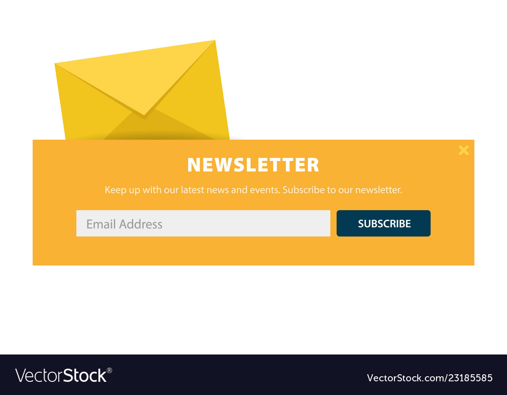 Email subscribe online newsletter submit button