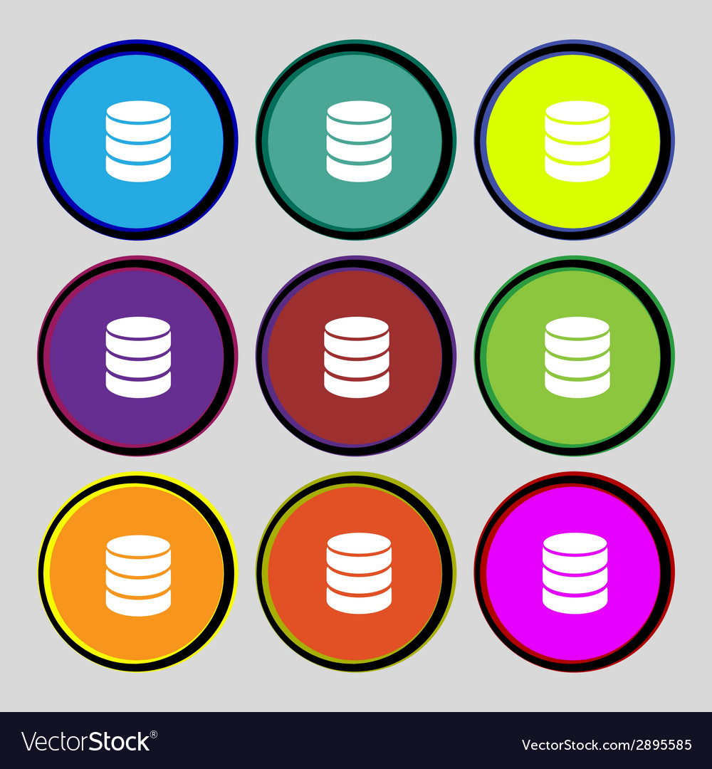 Hard disk and database sign icon flash drive stick