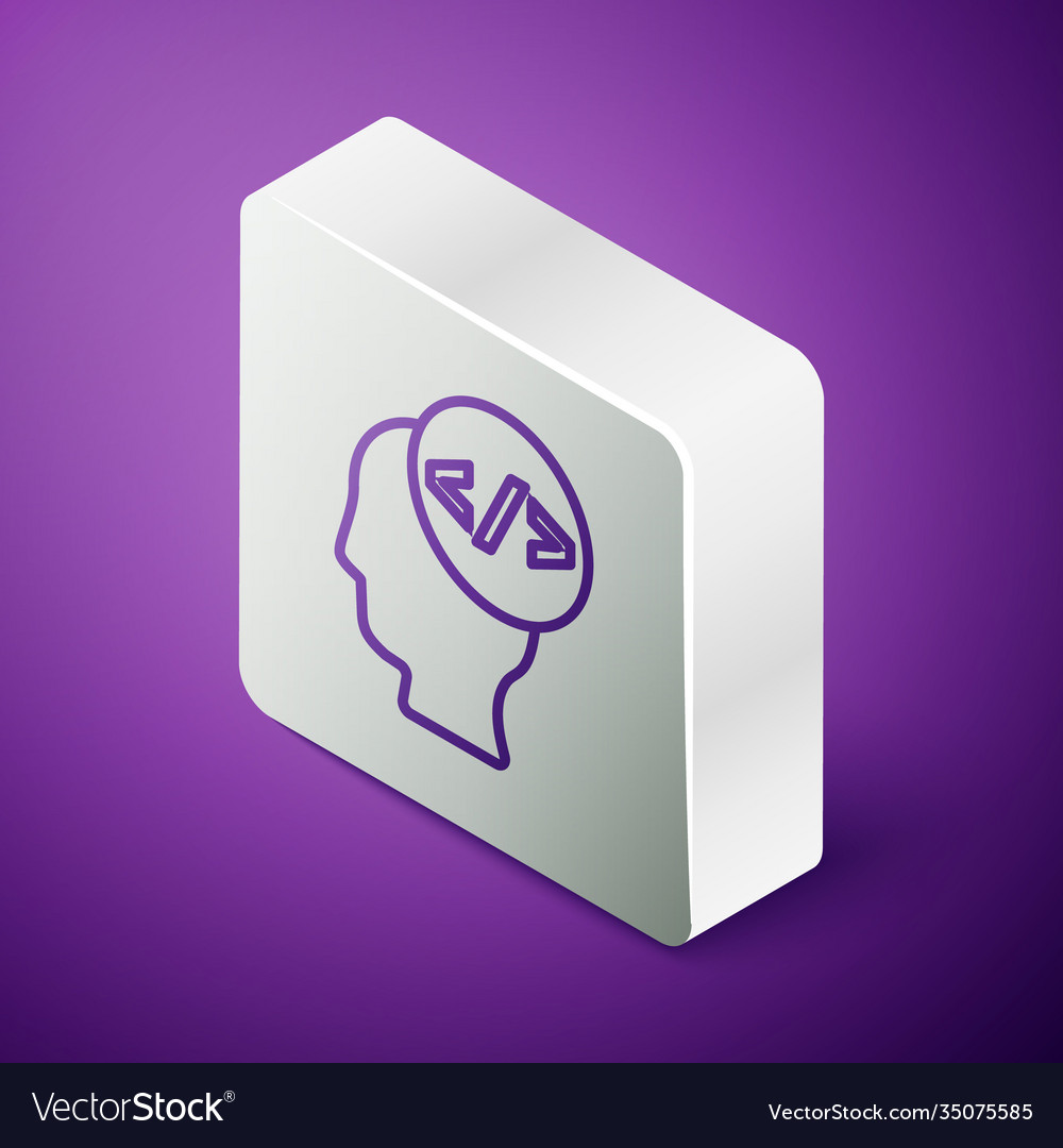 Isometric line web design and front end vector image Isometric line web design and front end