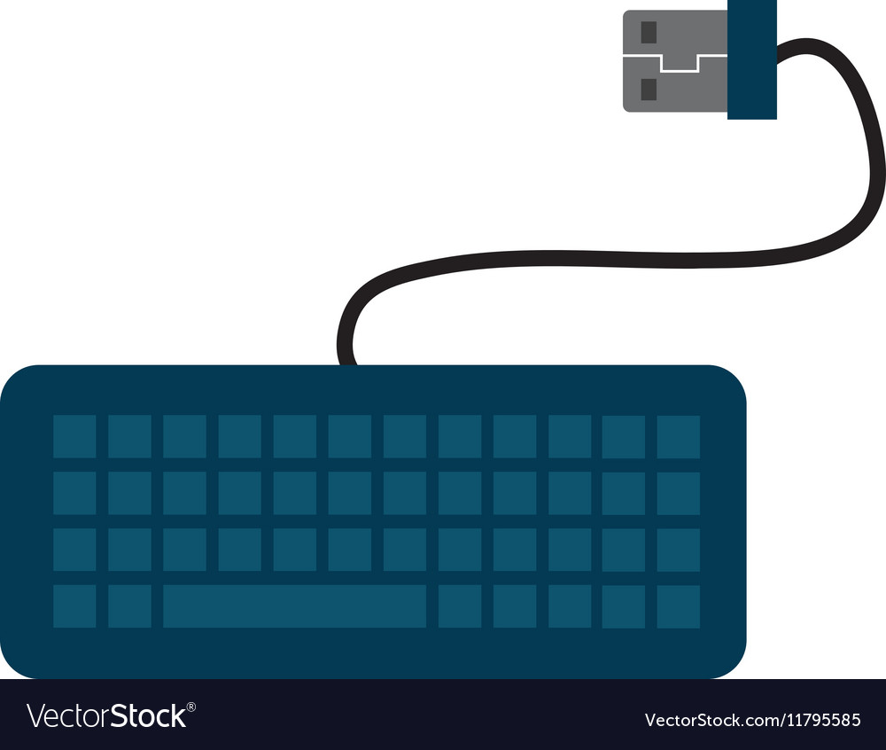 Keyboard computer isolated icon