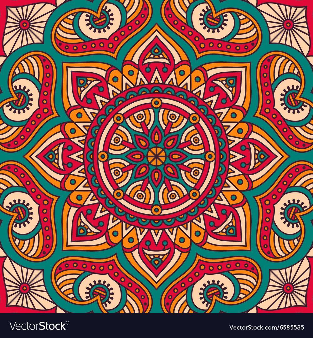 Mandala in ethnic style Royalty Free Vector Image