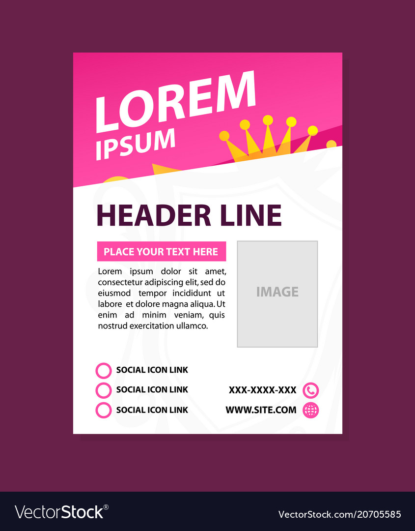 Modern design of flyer for fashion or cosmetic vector image Modern design of flyer for fashion or cosmetic