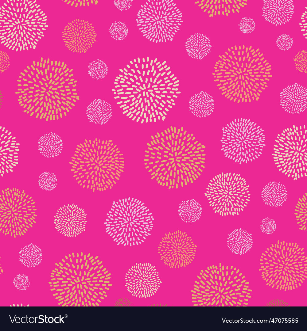 Pom poms baby girl pink decorative seamless vector image Pom poms baby girl pink decorative seamless