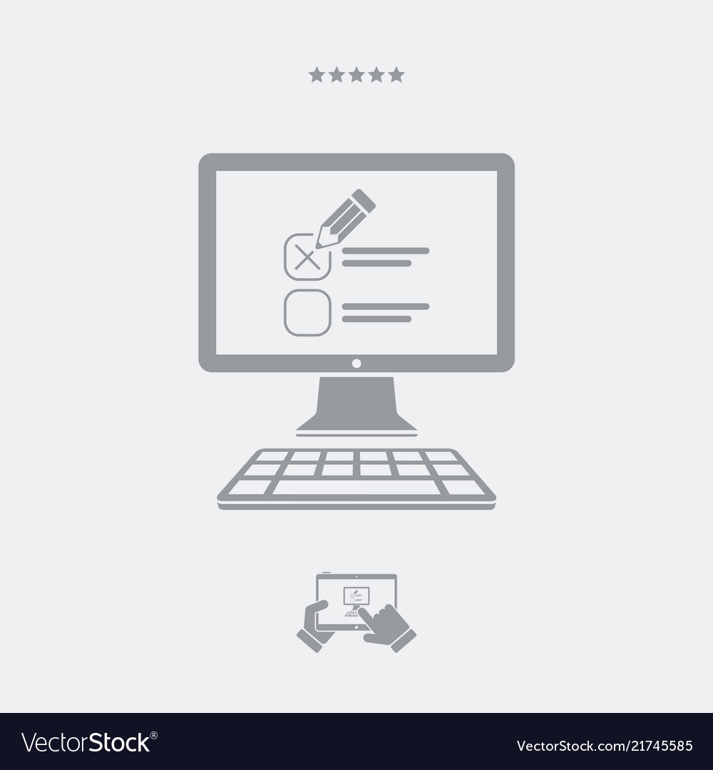 Web test with multiple choice questions - icon