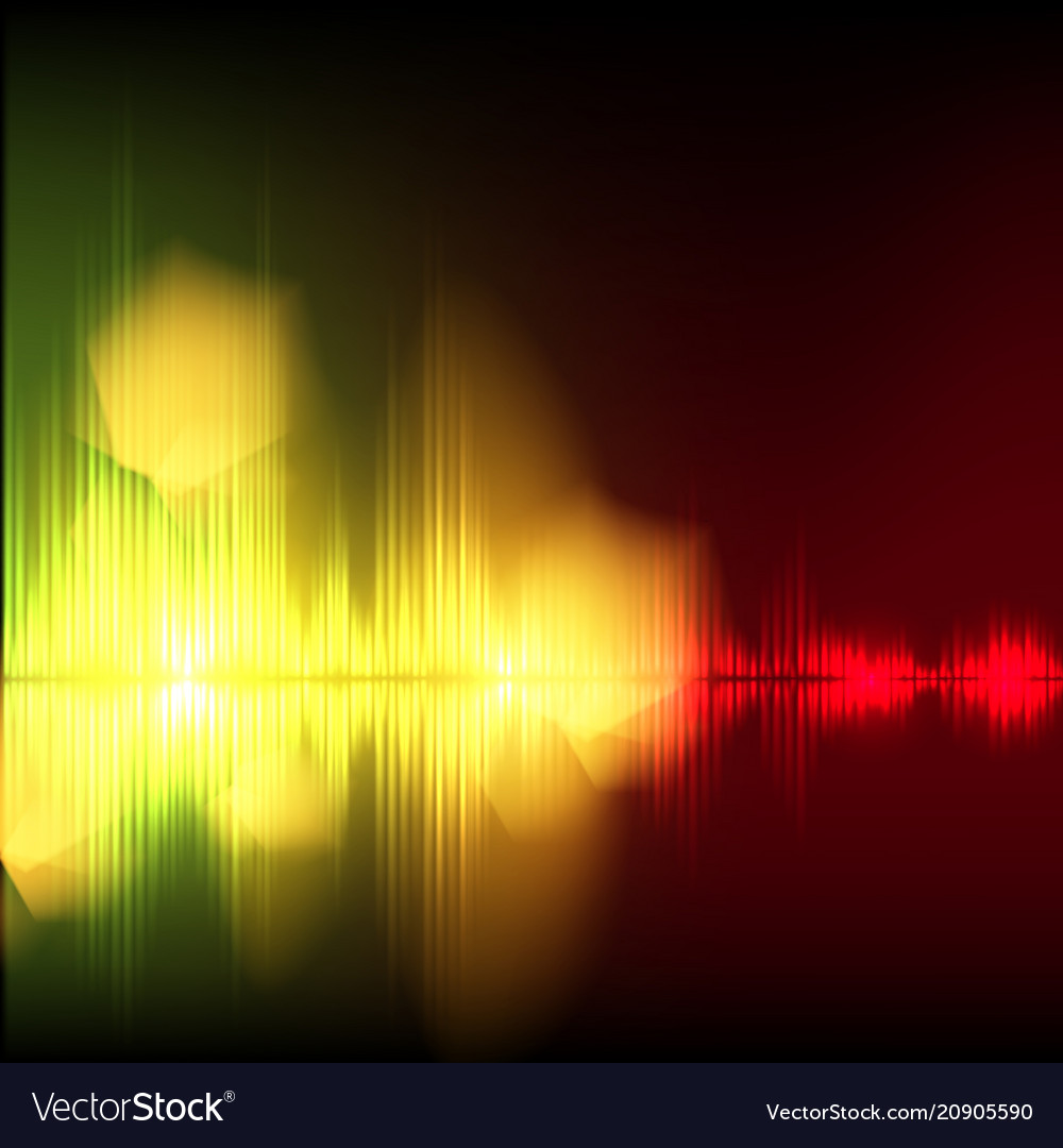 Abstract equalizer background yellow-red wave