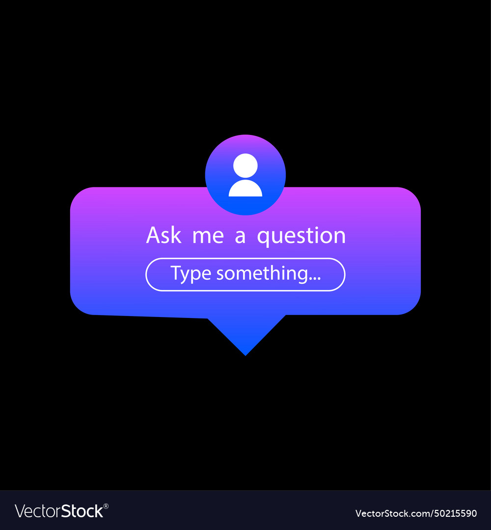 Ask me question social media sticker template