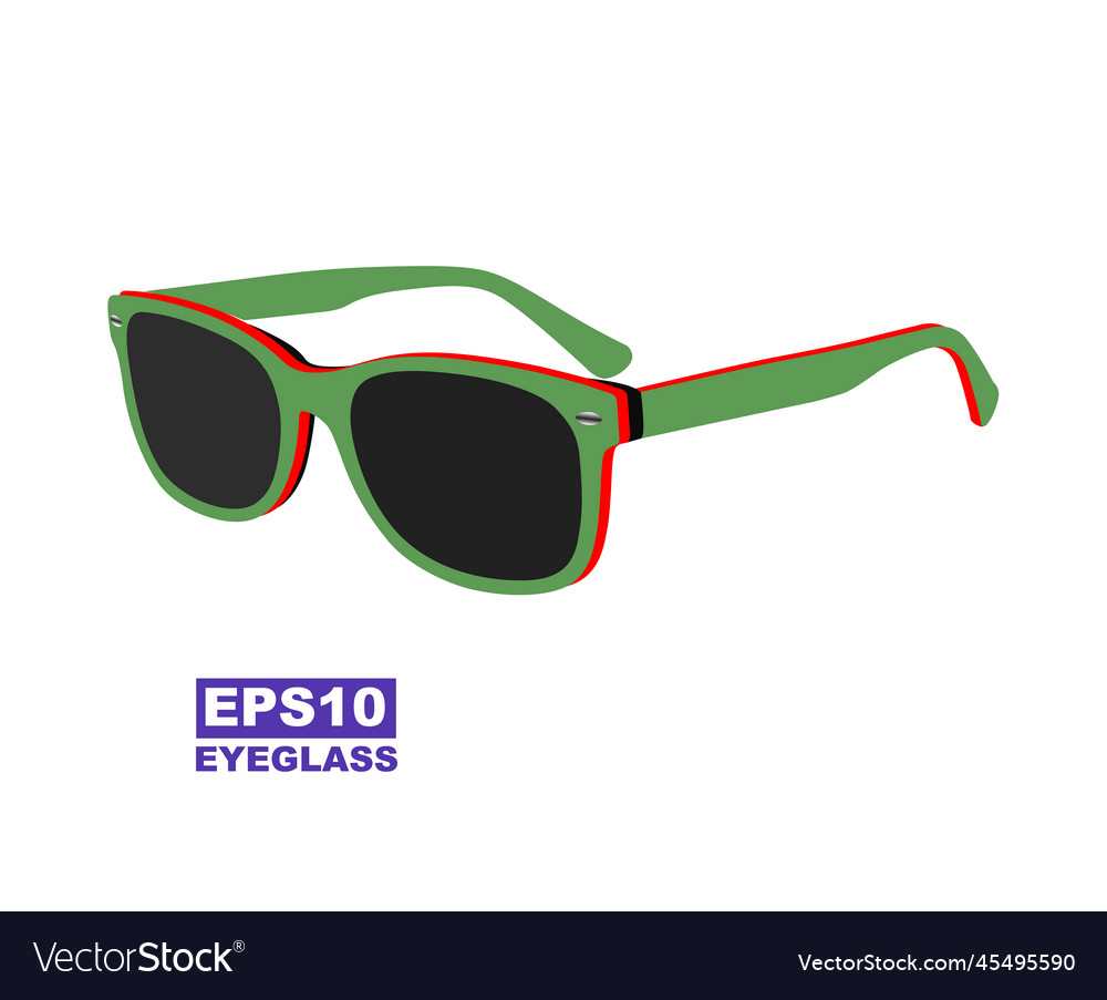 Colorful eyeglass isolated on a white background