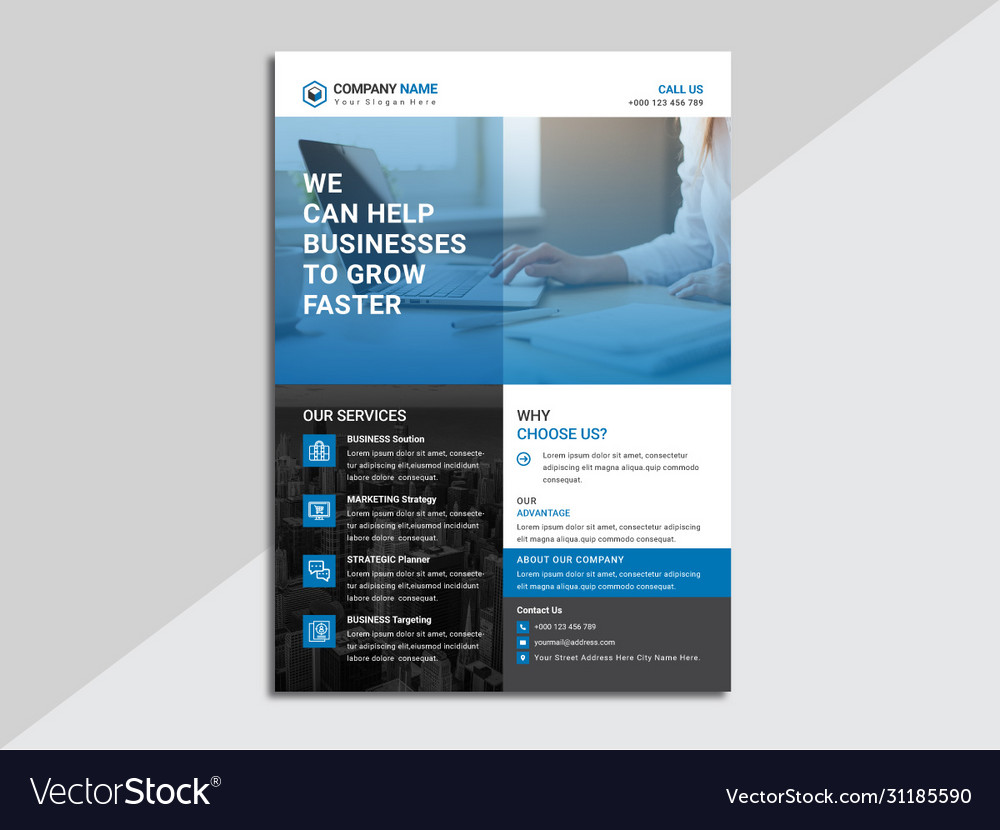 Flyer one Royalty Free Vector Image - VectorStock