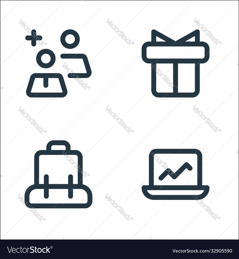 Myicon one line icons linear set quality vector image Myicon one line icons linear set quality