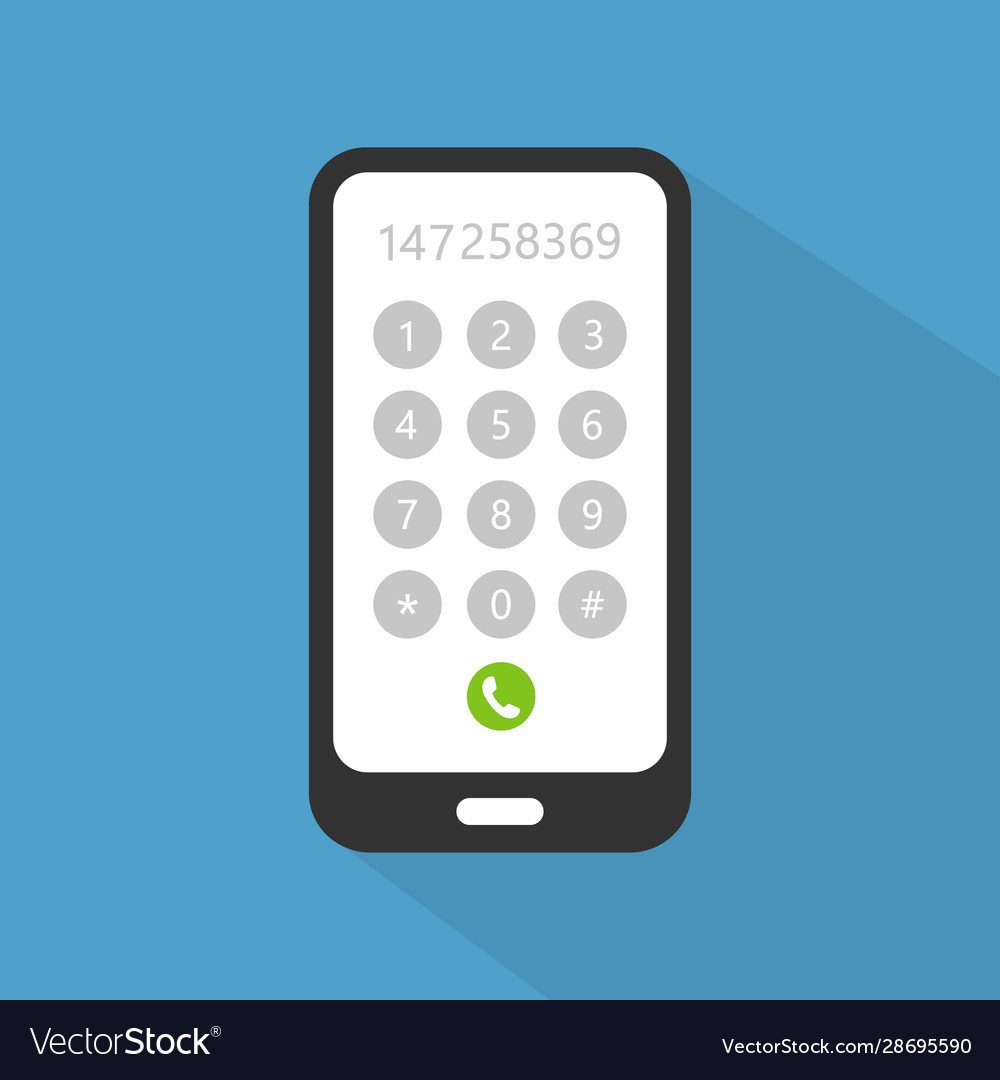 Phone icon dial number concept
