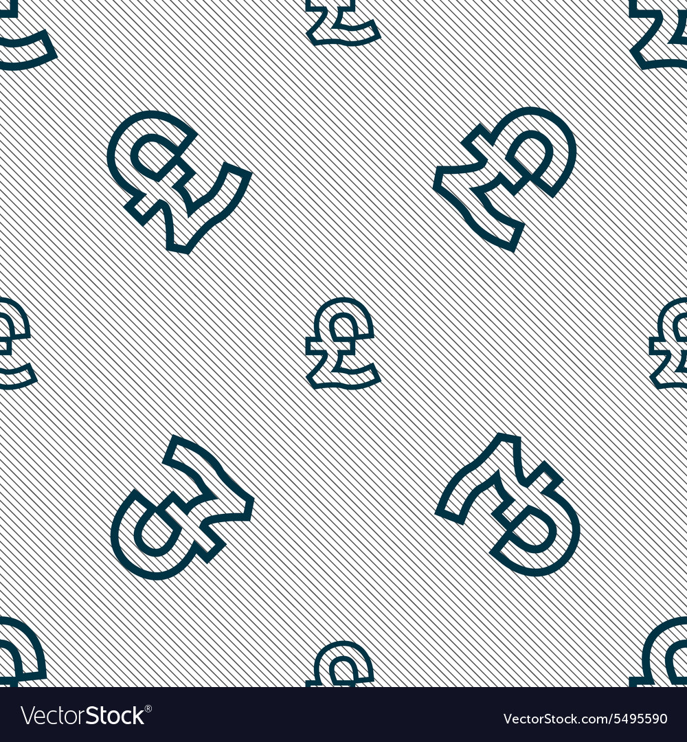 Pound sterling icon sign seamless pattern