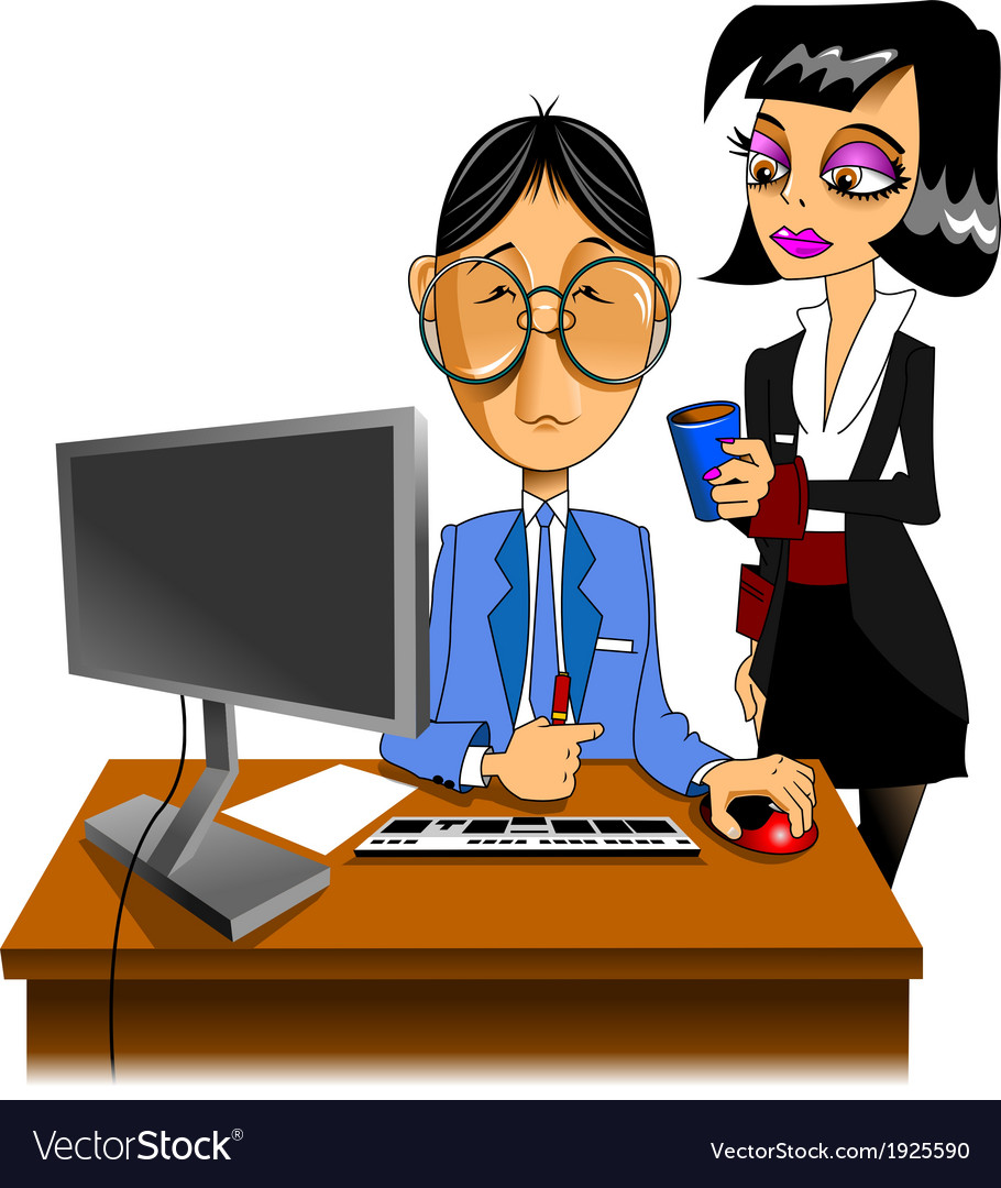Programmer working with computer