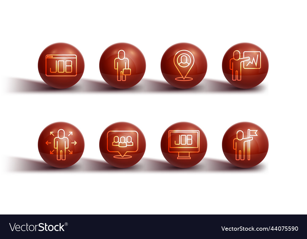 Set line search job multitasking manager working vector image Set line search job multitasking manager working