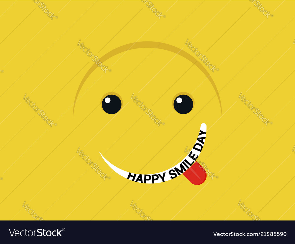 Smiley day concept background flat style Vector Image