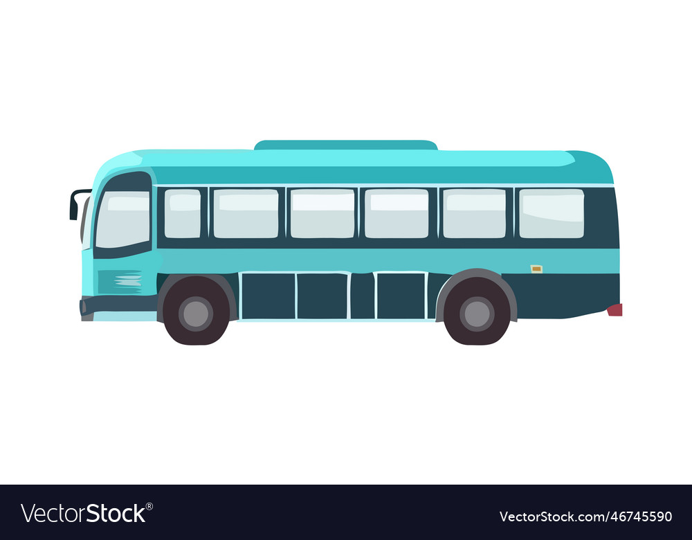 Tour bus travels quickly transport Royalty Free Vector Image