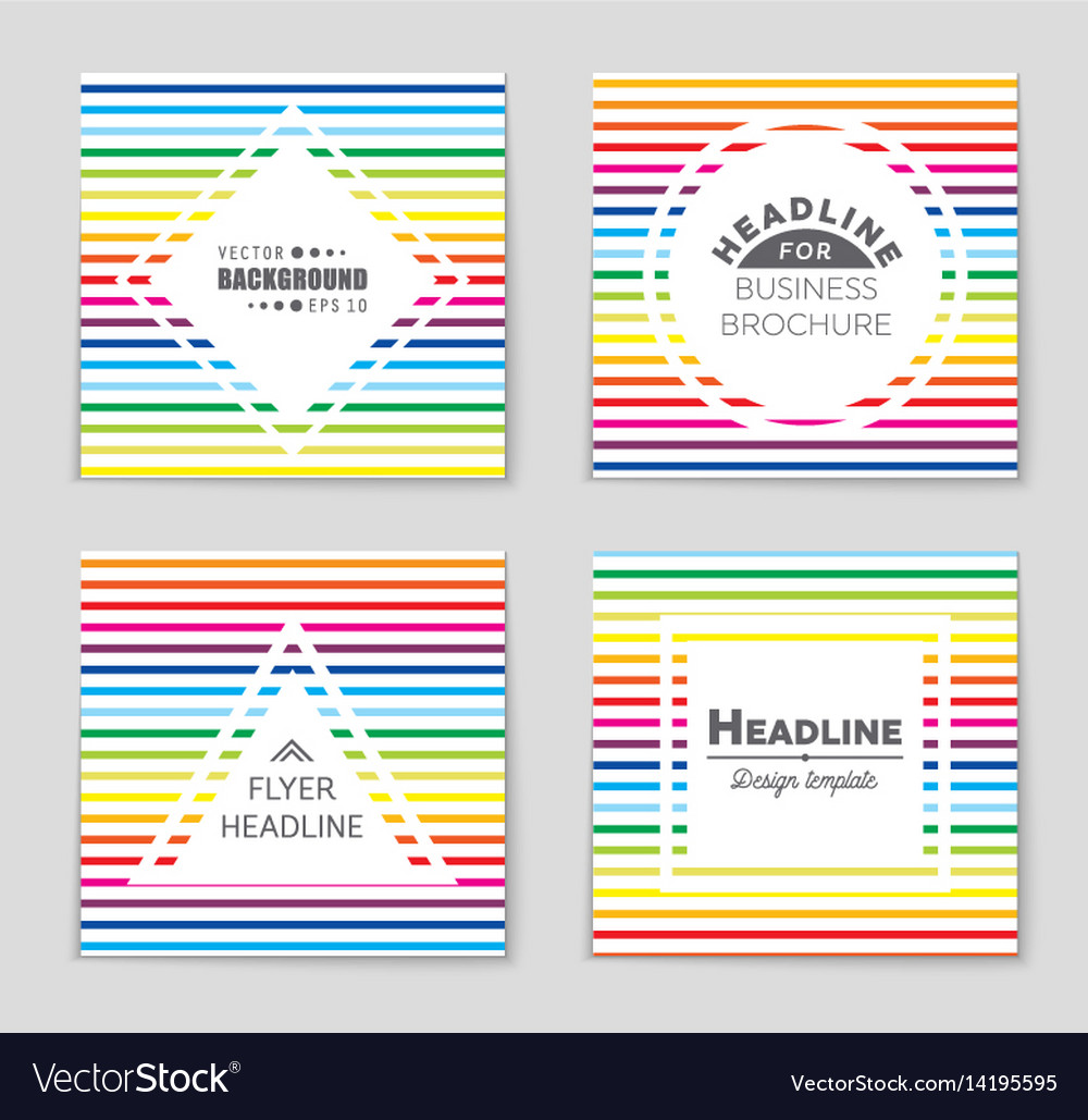 Abstract layout background set for art