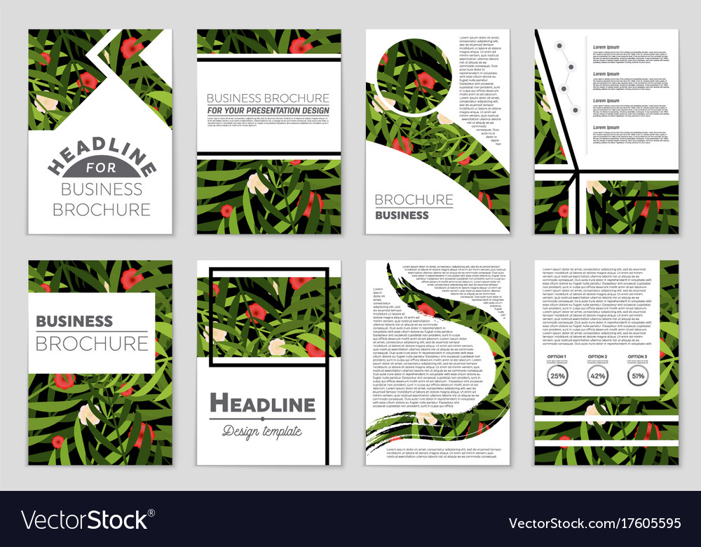 Abstract layout background set for art