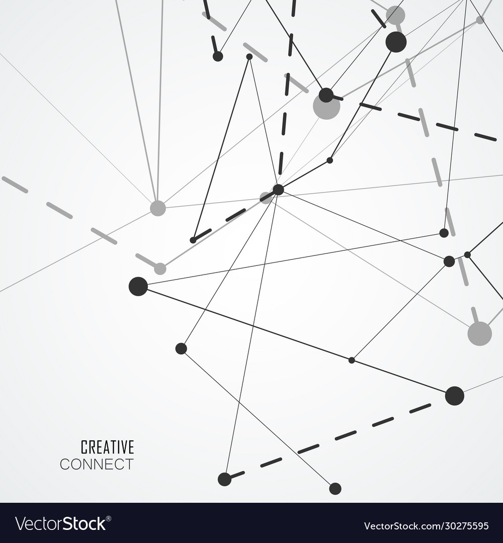 Abstract polygonal background connecting dots vector image Abstract polygonal background connecting dots