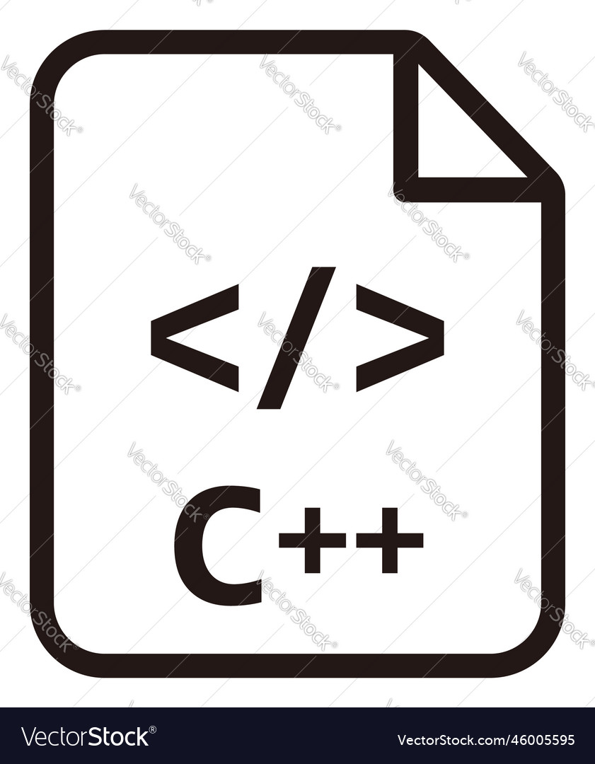 C icon major programming language vector image C icon major programming language