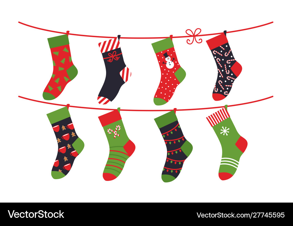 Cartoon socks children clothing elements Vector Image
