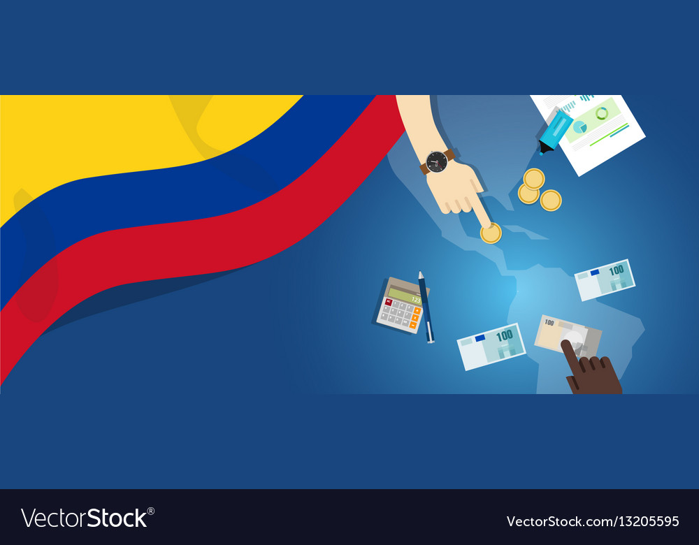 Colombia economy fiscal money trade concept