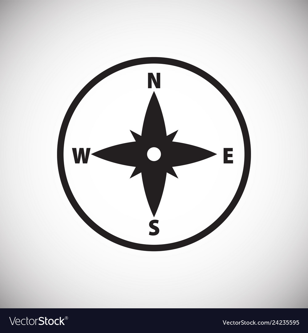 Compass icon on background for graphic and web