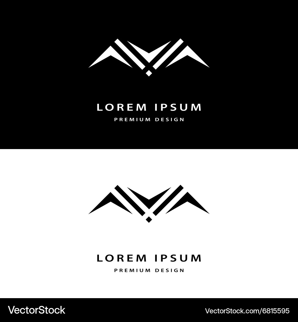 Creative icon monogram design elements Royalty Free Vector
