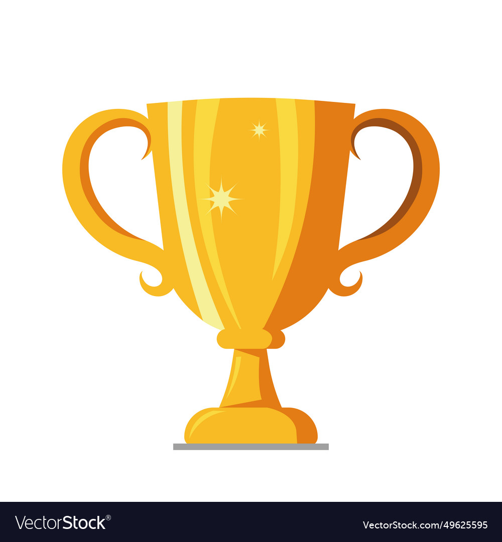 Golden trophy Royalty Free Vector Image - VectorStock