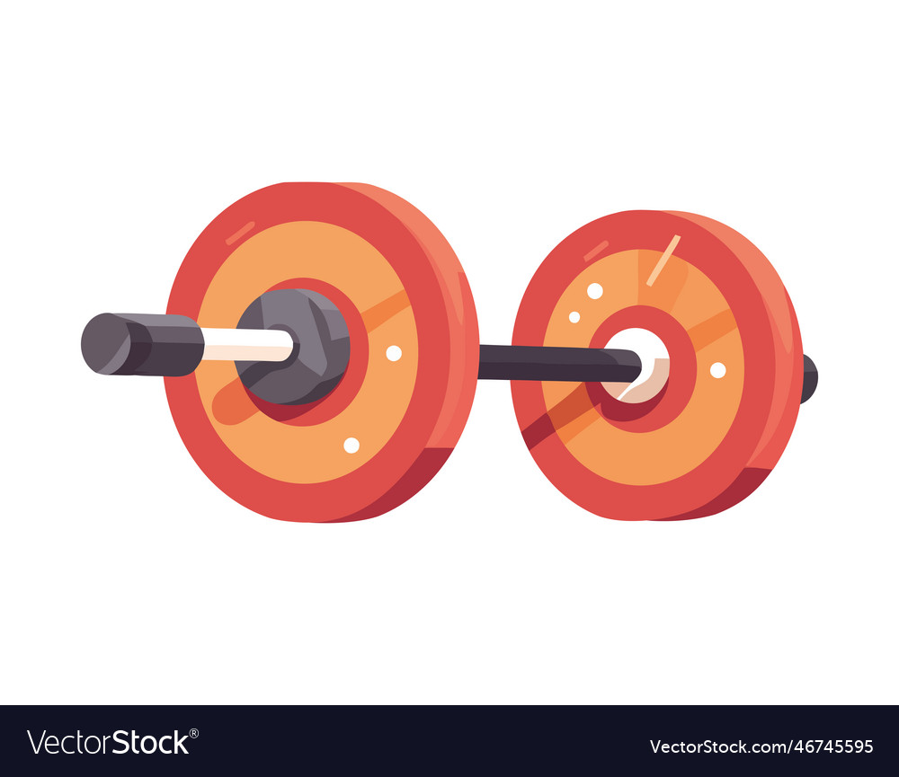 Heavy barbell weights Royalty Free Vector Image