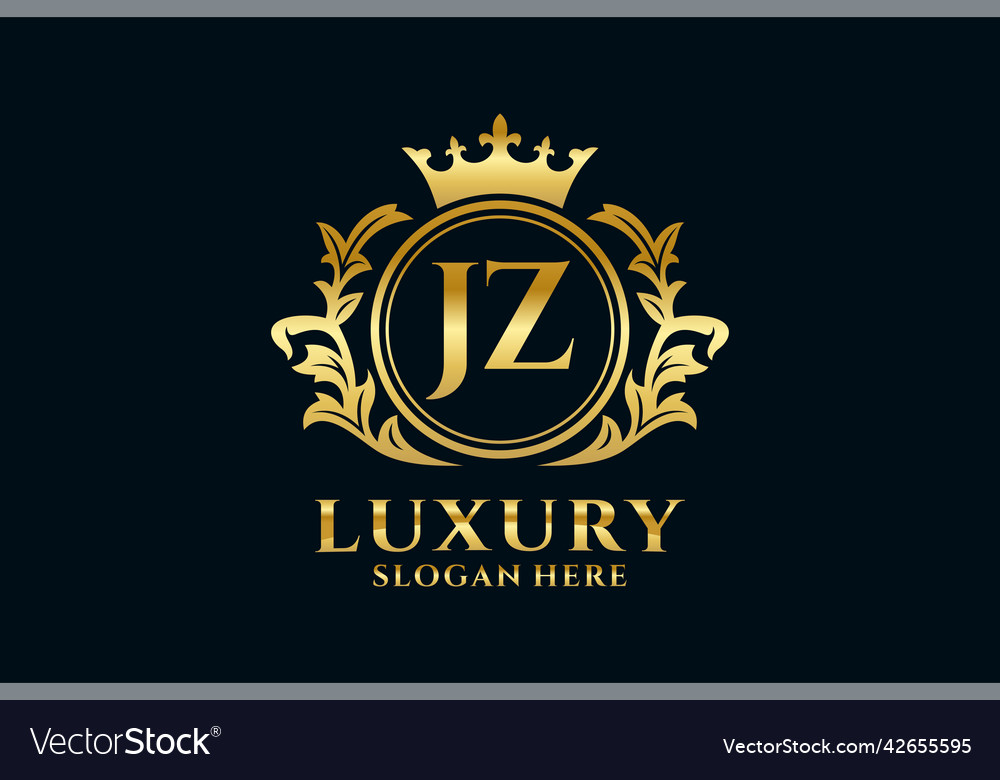 Original jz Letter Royal Luxus Logo Vorlage