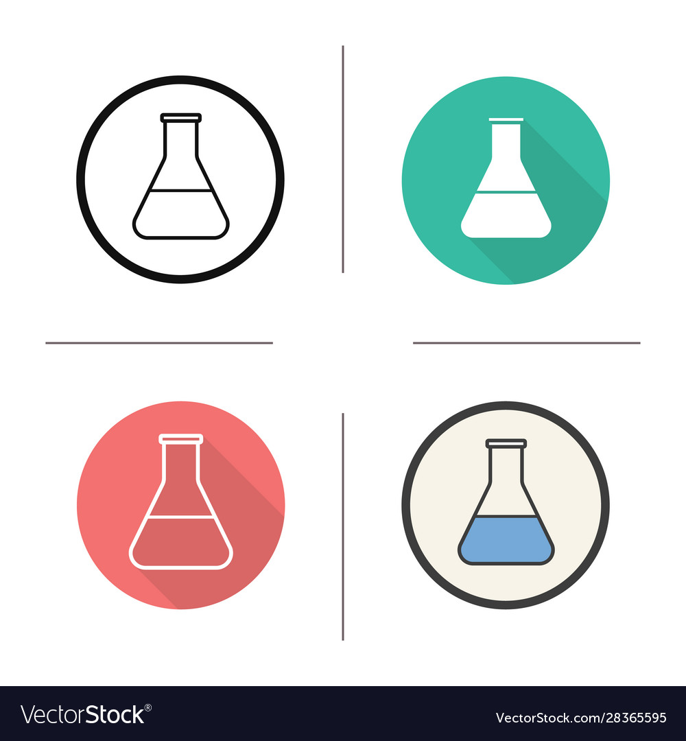 Laboratory flask icon vector image Laboratory flask icon