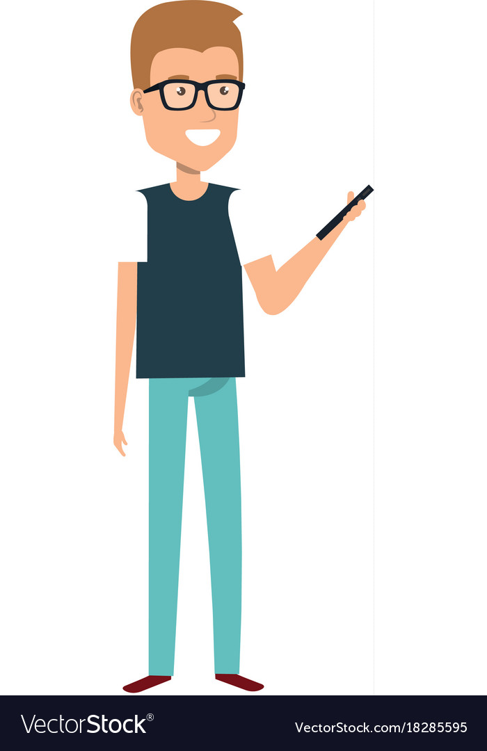 Man Using Smartphone