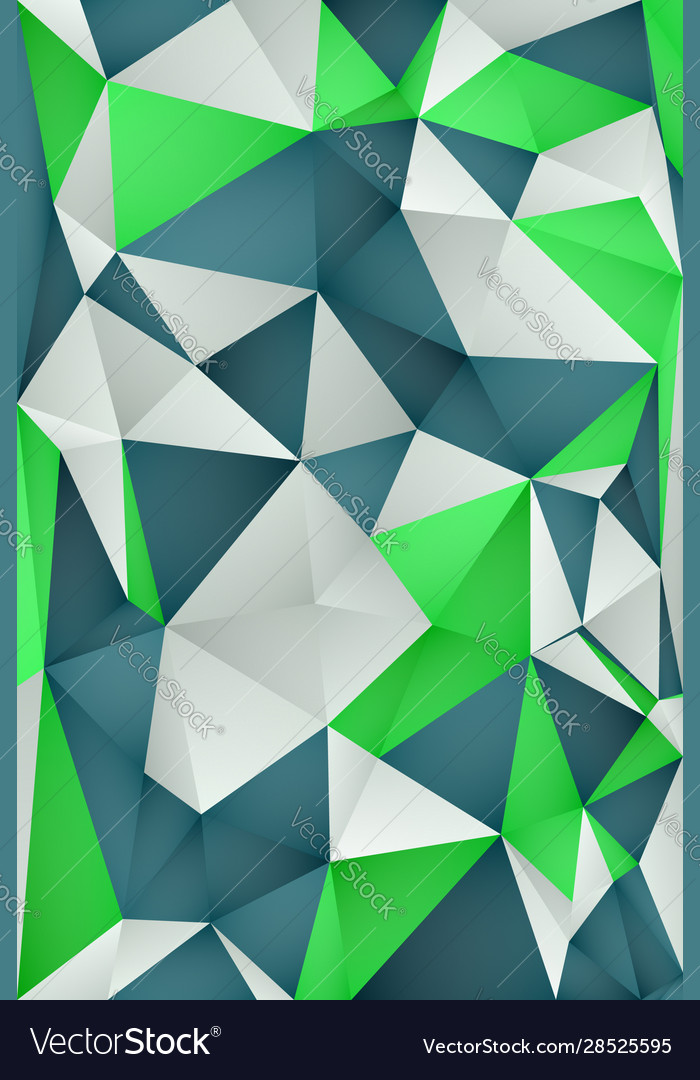 Multi-color geometric triangular low poly