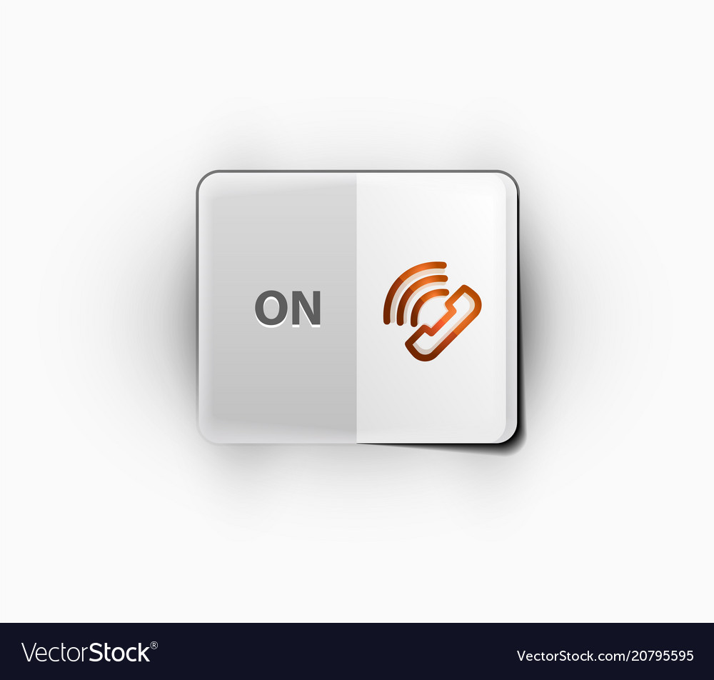 Phone button call support idea vector image Phone button call support idea