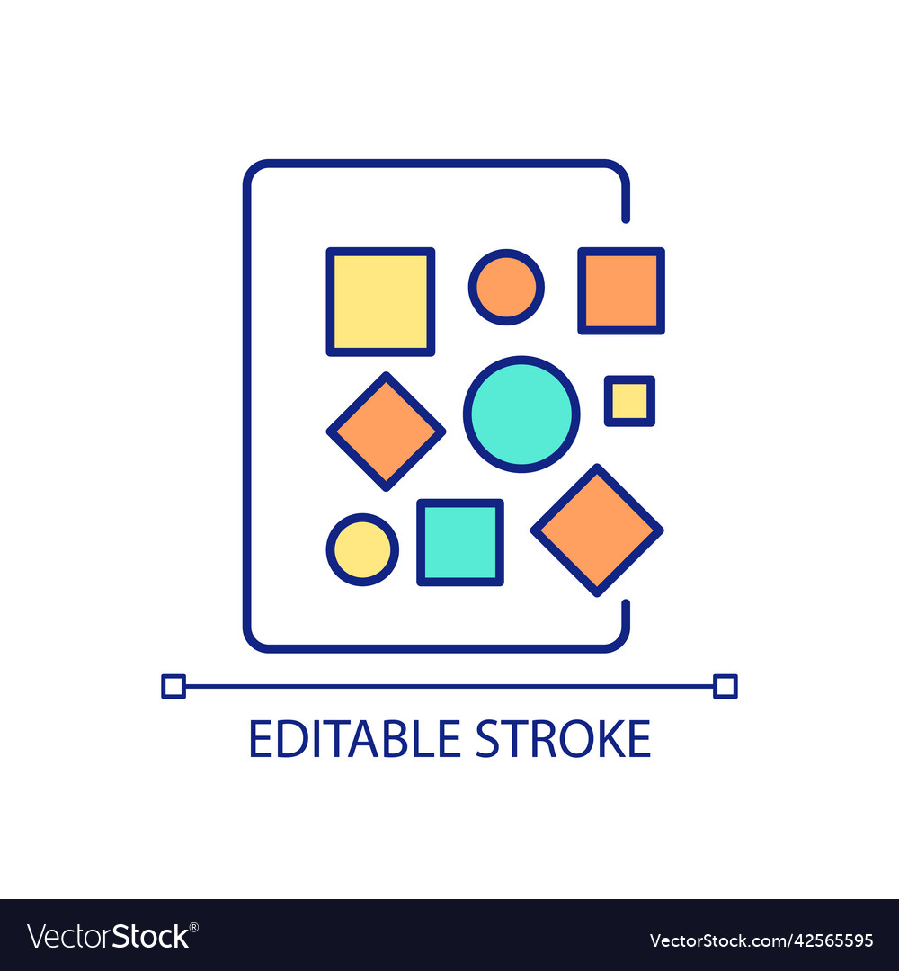 Unstructured data management rgb color icon vector image Unstructured data management rgb color icon
