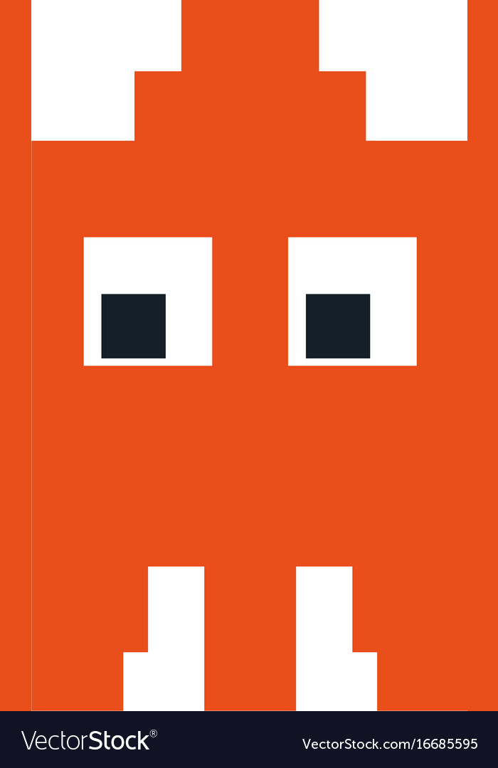 Videogame pixel character icon image