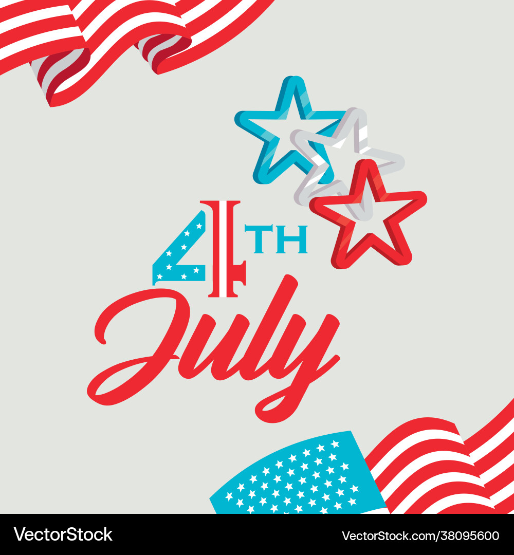 4 july flyer Royalty Free Vector Image - VectorStock