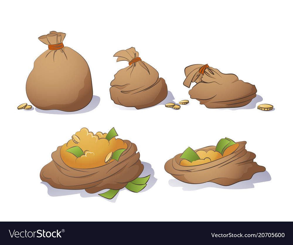 Bags of money Royalty Free Vector Image - VectorStock