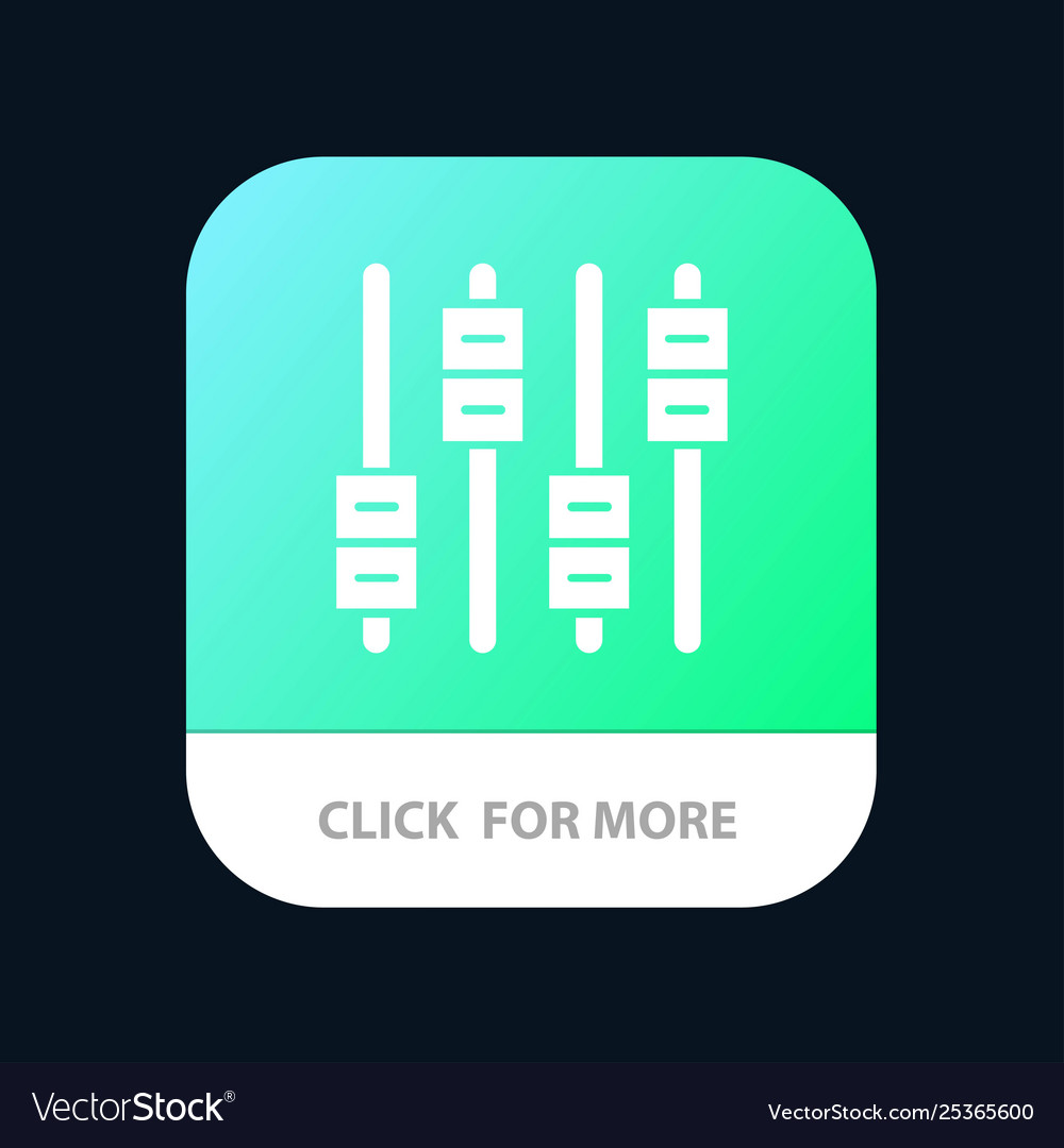 Equalizer sound audio volume mobile app button vector image Equalizer sound audio volume mobile app button