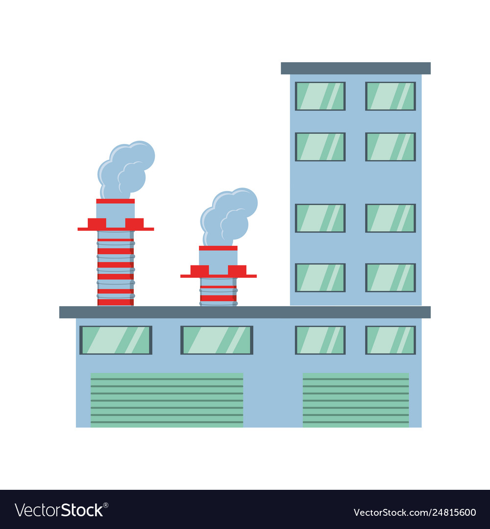 Industry oil building scene Royalty Free Vector Image