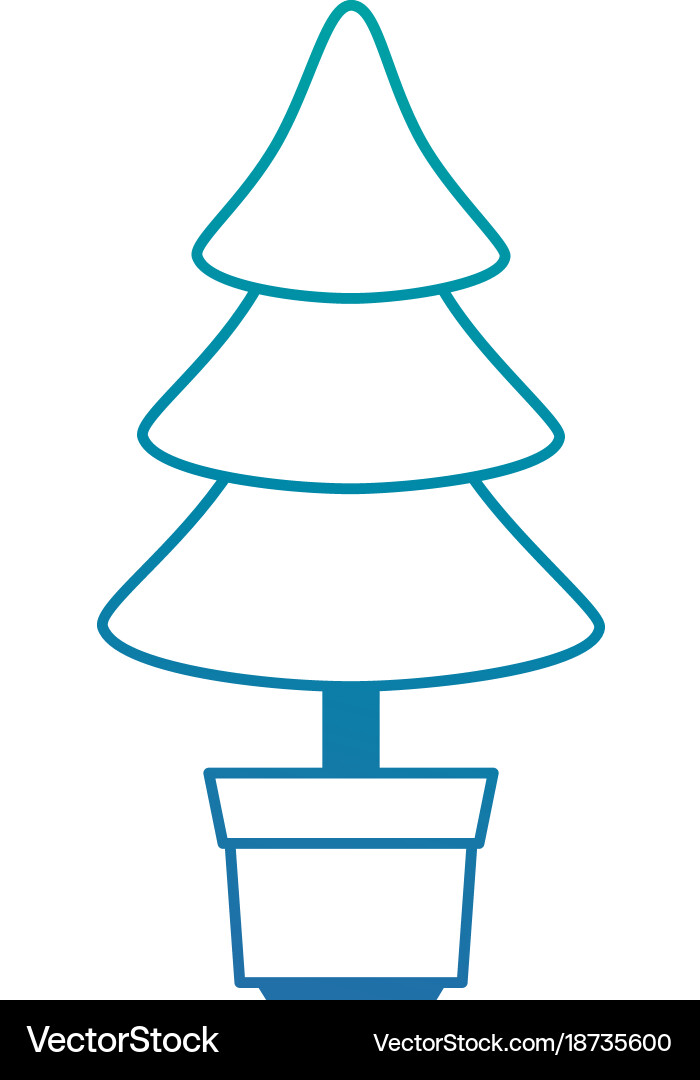Pine tree isolated icon Royalty Free Vector Image