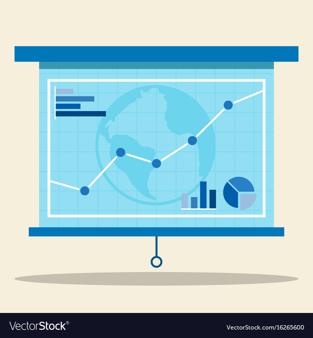 Projector screen with graph