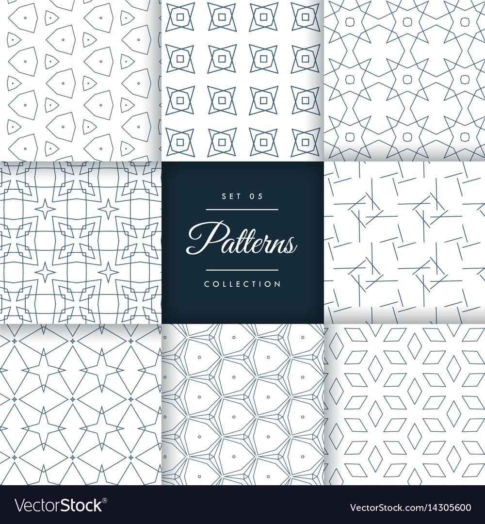 Stylish geometric patterns set collection