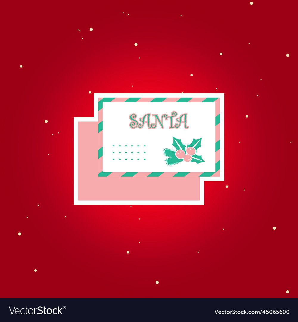 Template envelope new years or christmas letter