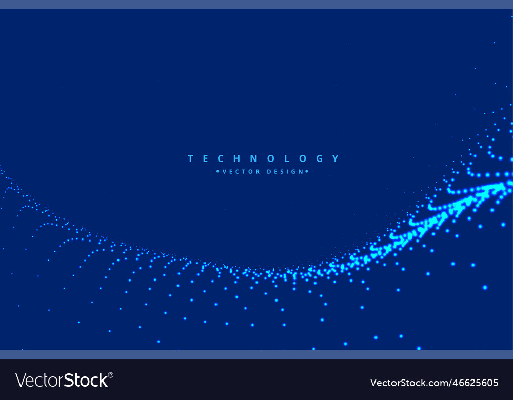 Digital particle wave technology background
