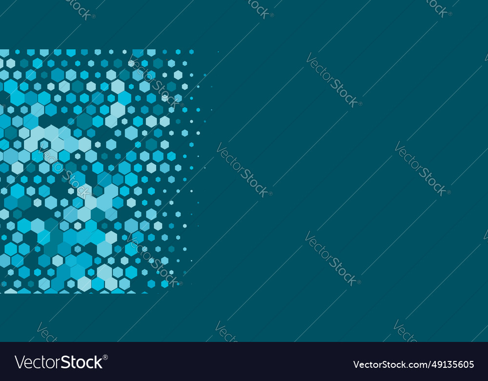 Geometric multi size hexagon with color